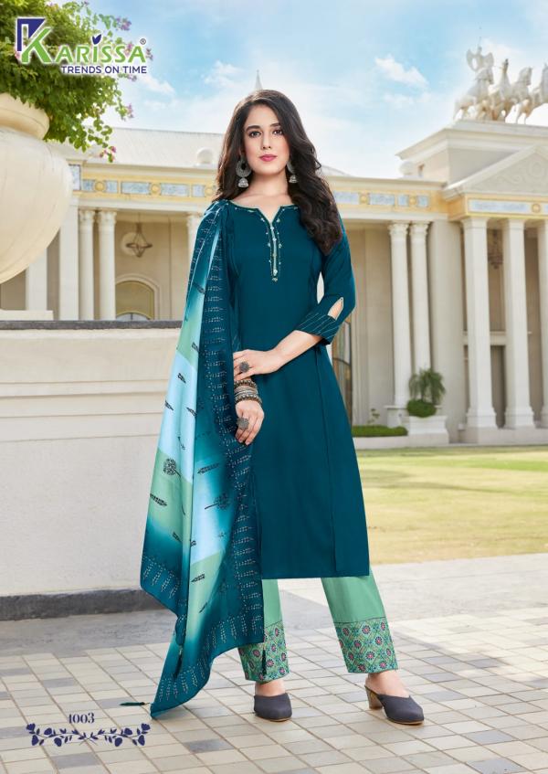 Karissa Vidisha 5 Comfortable Wear Kurti Bottom Dupatta Catalog